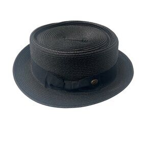 Black Porkpie Derby Hat